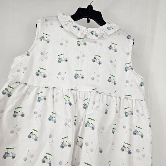 Mary & Grace Girls Size 7 White Ruffle Tunic Button Up Golfcart Clubs Balls - Picture 5 of 6